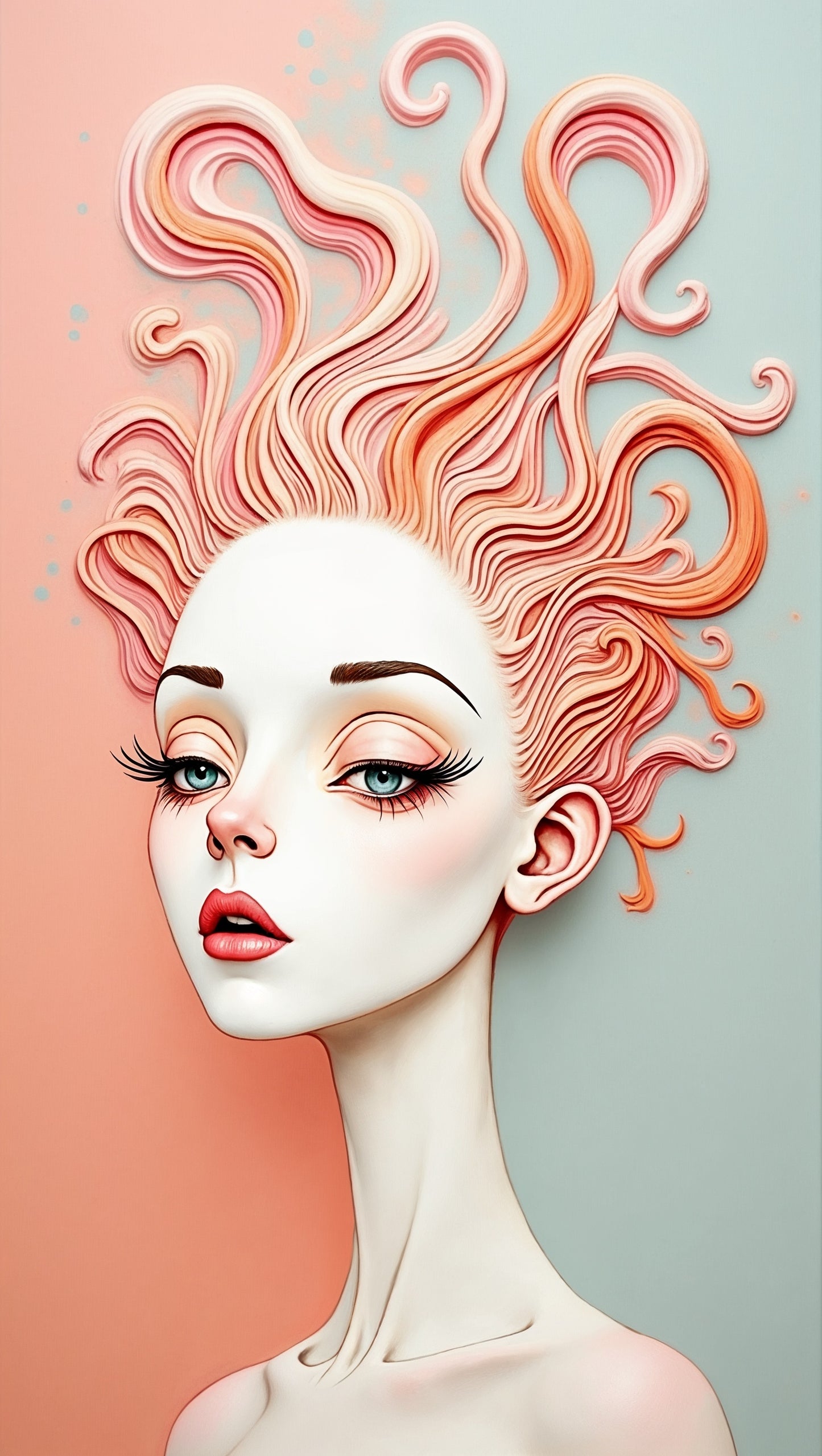 Retrato elegante de una hada: ilustración de Jean-Pierre Prieur