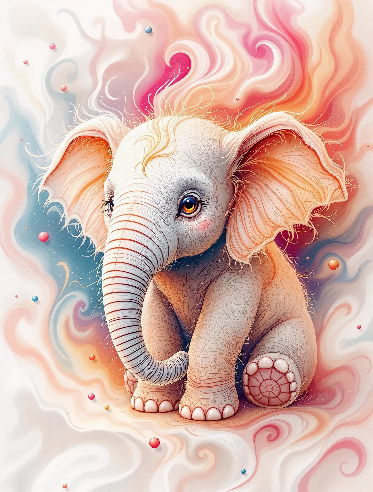 Illustration Numérique Représentant un éléphant