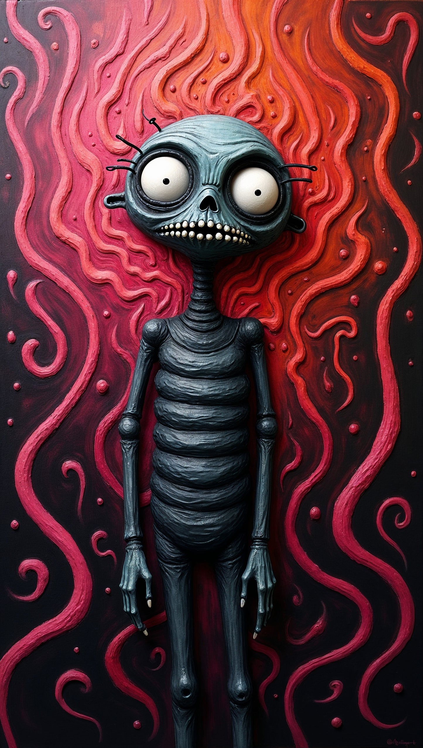 Skeletal Creature with Intense Details | Jean-Pierre Prieur - Mystique Art