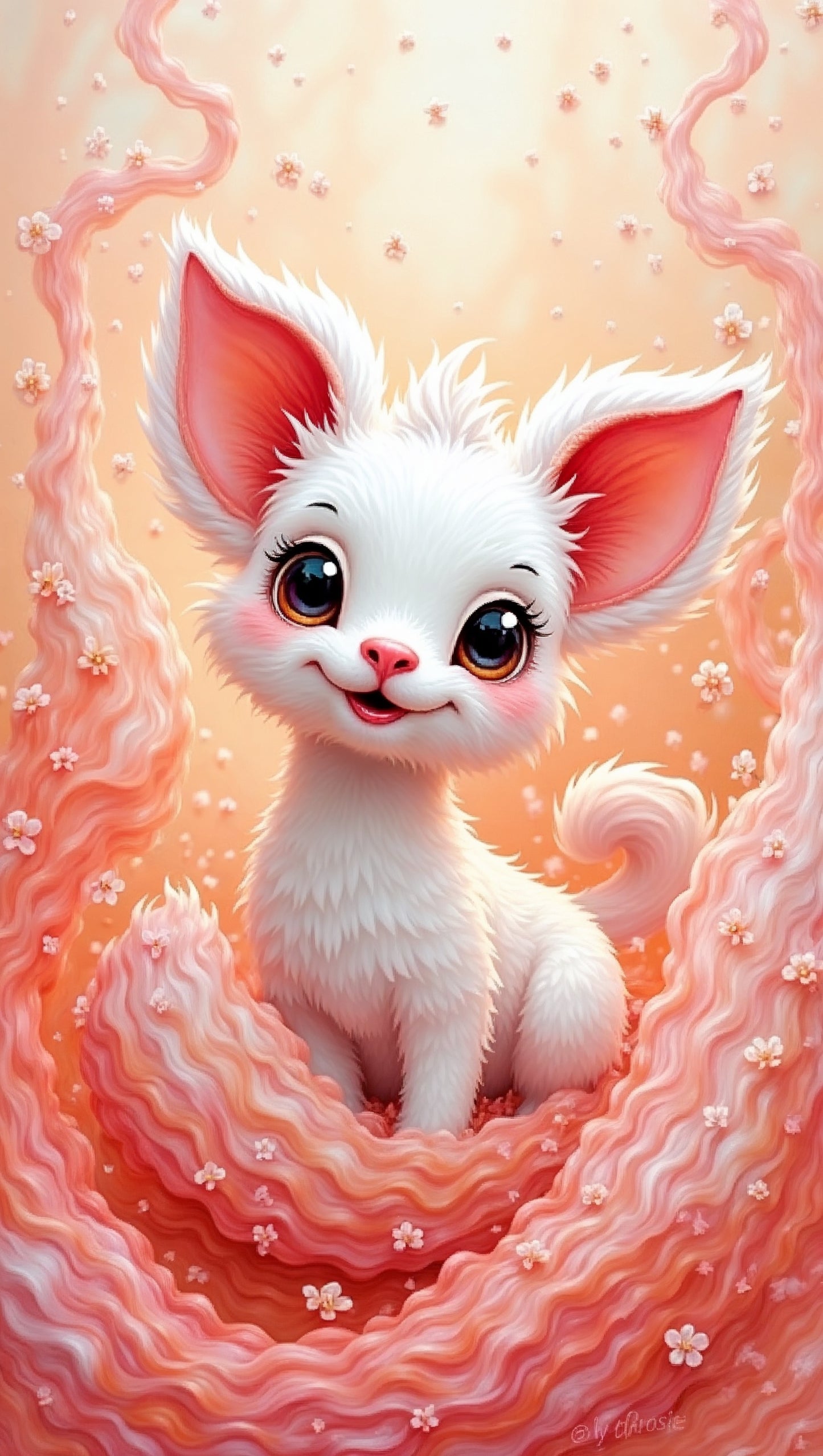 Blossoming of Tenderness in Pastel Harmony | Pixie digital illustration