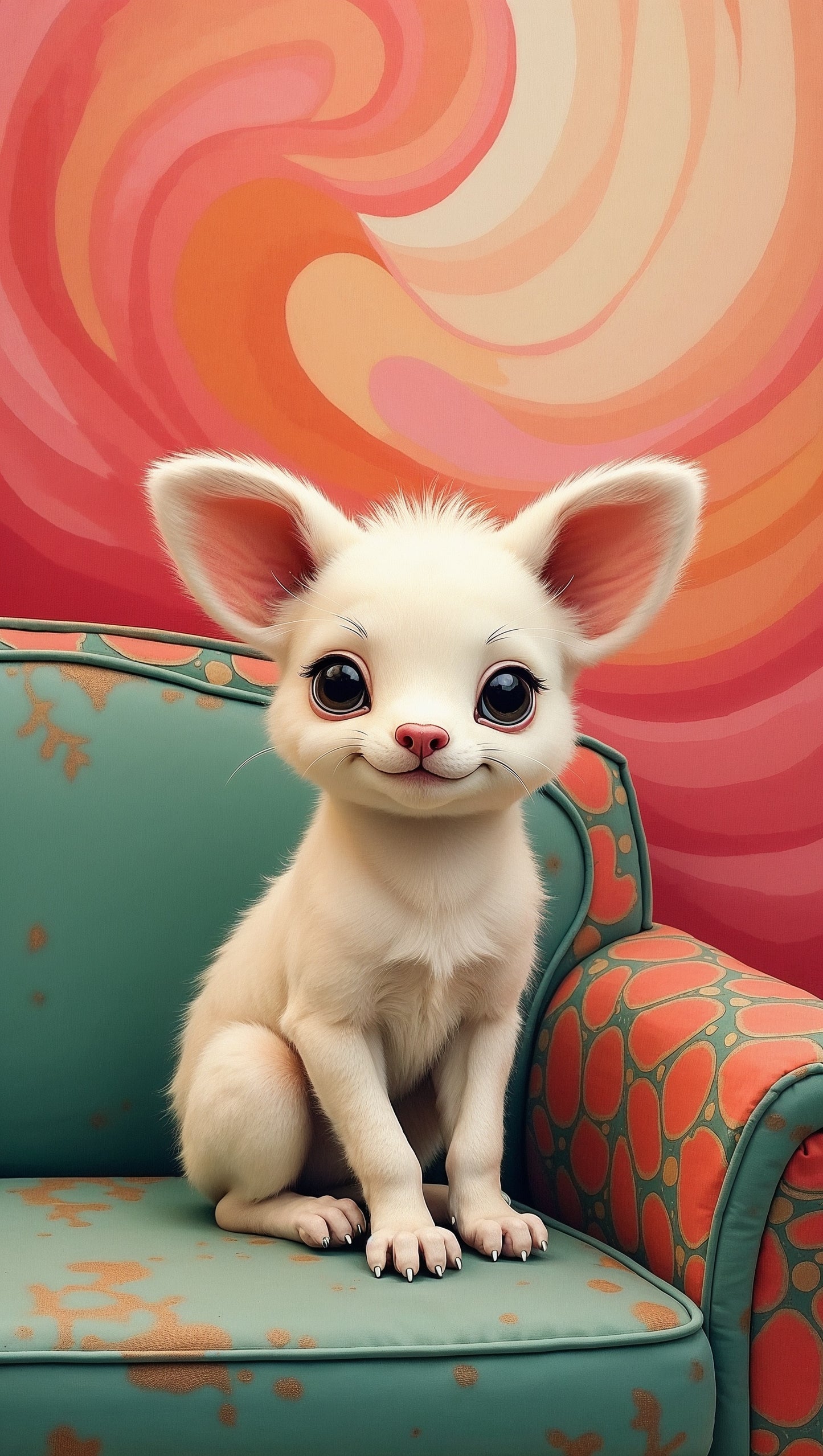 La Douceur d’un Regard dans un Univers Rétro | Pixie illustration digitale