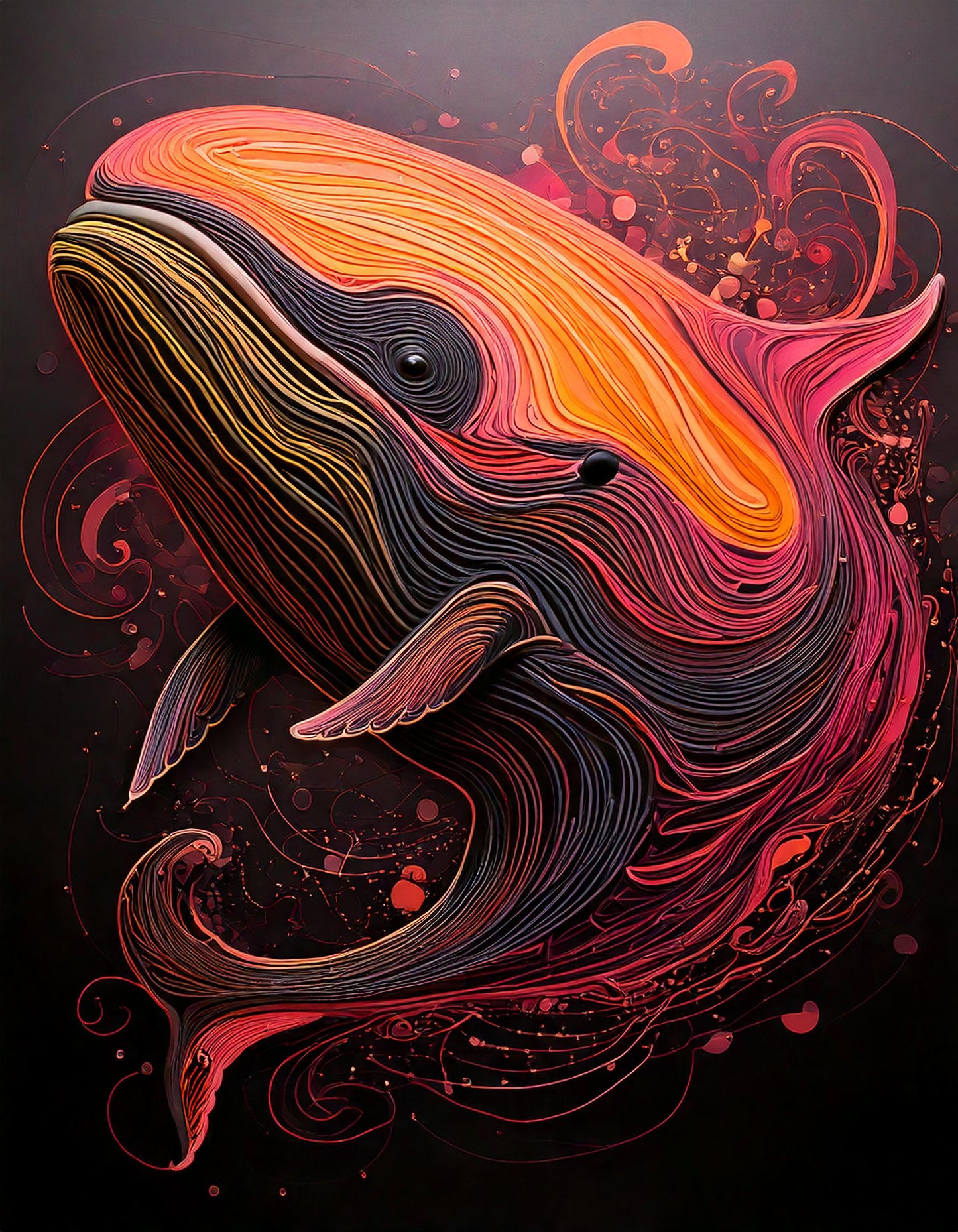 Baleine Flamboyante : illustration par Jean-Pierre Prieur