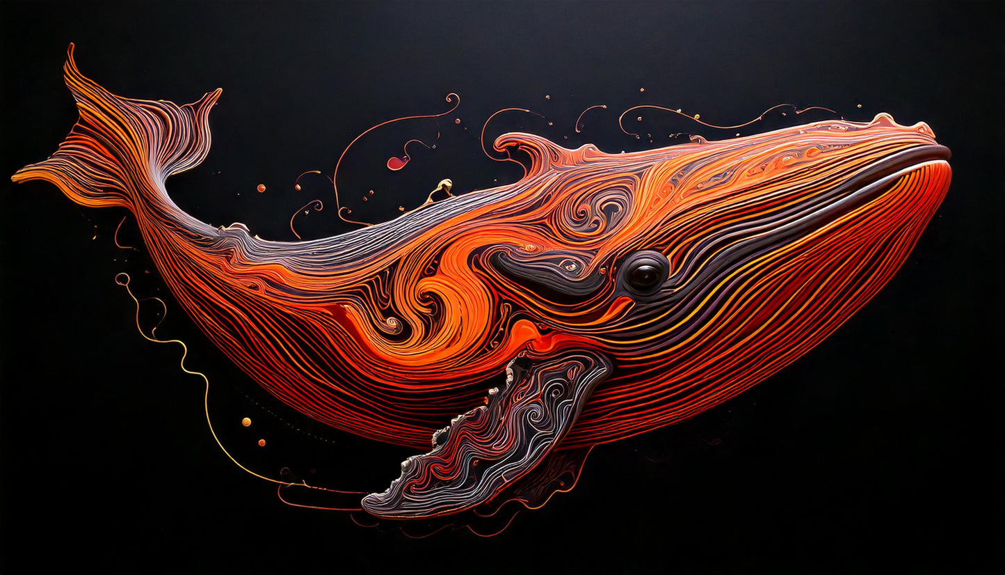 Ballena elegante y ardiente: ilustración de Jean-Pierre Prieur
