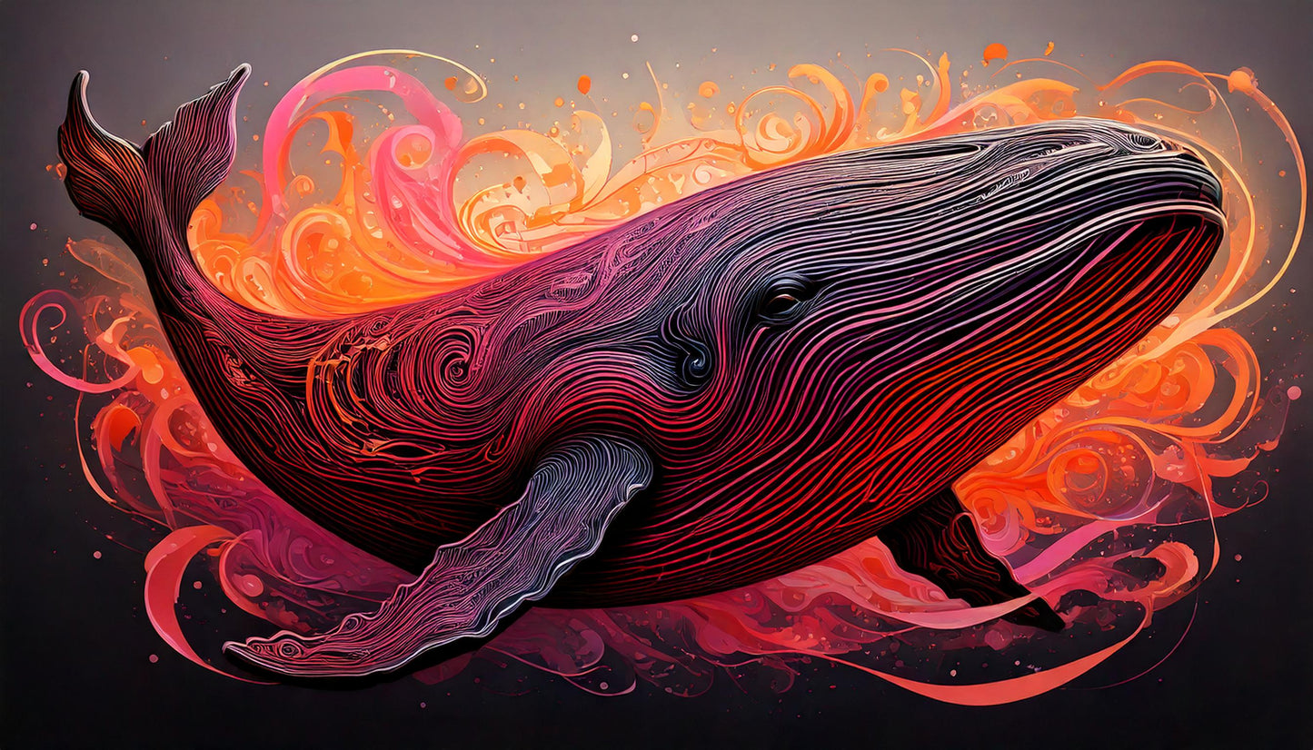 Baleine d'Ambre Flamboyante : illustration par Jean-Pierre Prieur