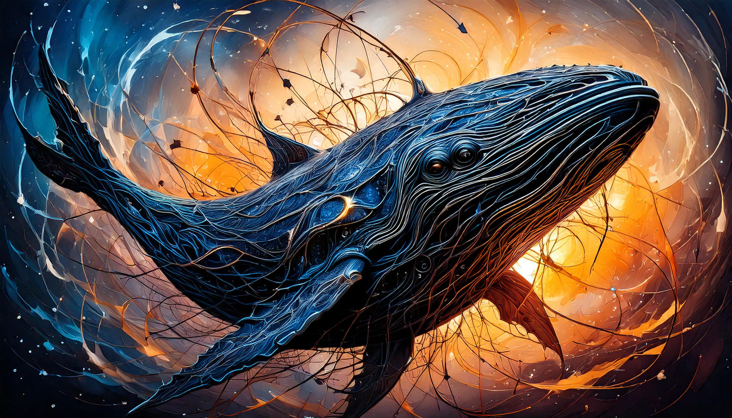 Baleine Solaire Lumineuse : illustration par Jean-Pierre Prieur