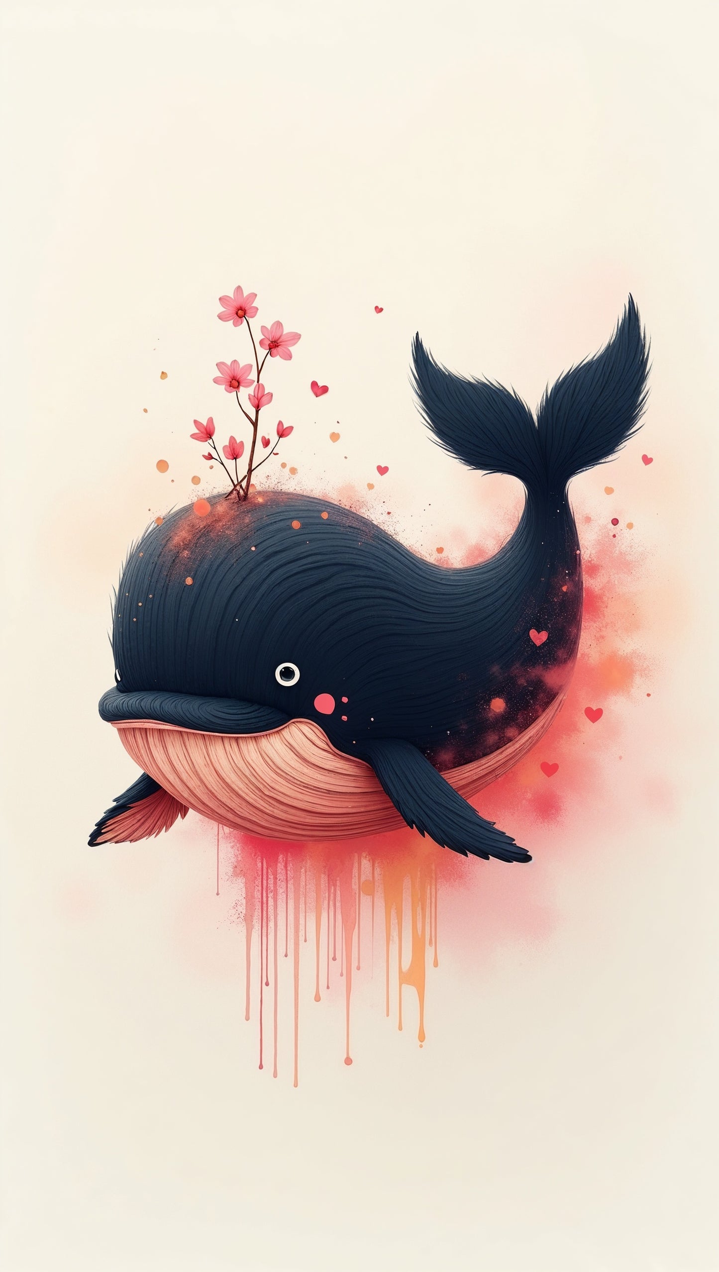 Baleine Fleurie de Tendresse : illustration