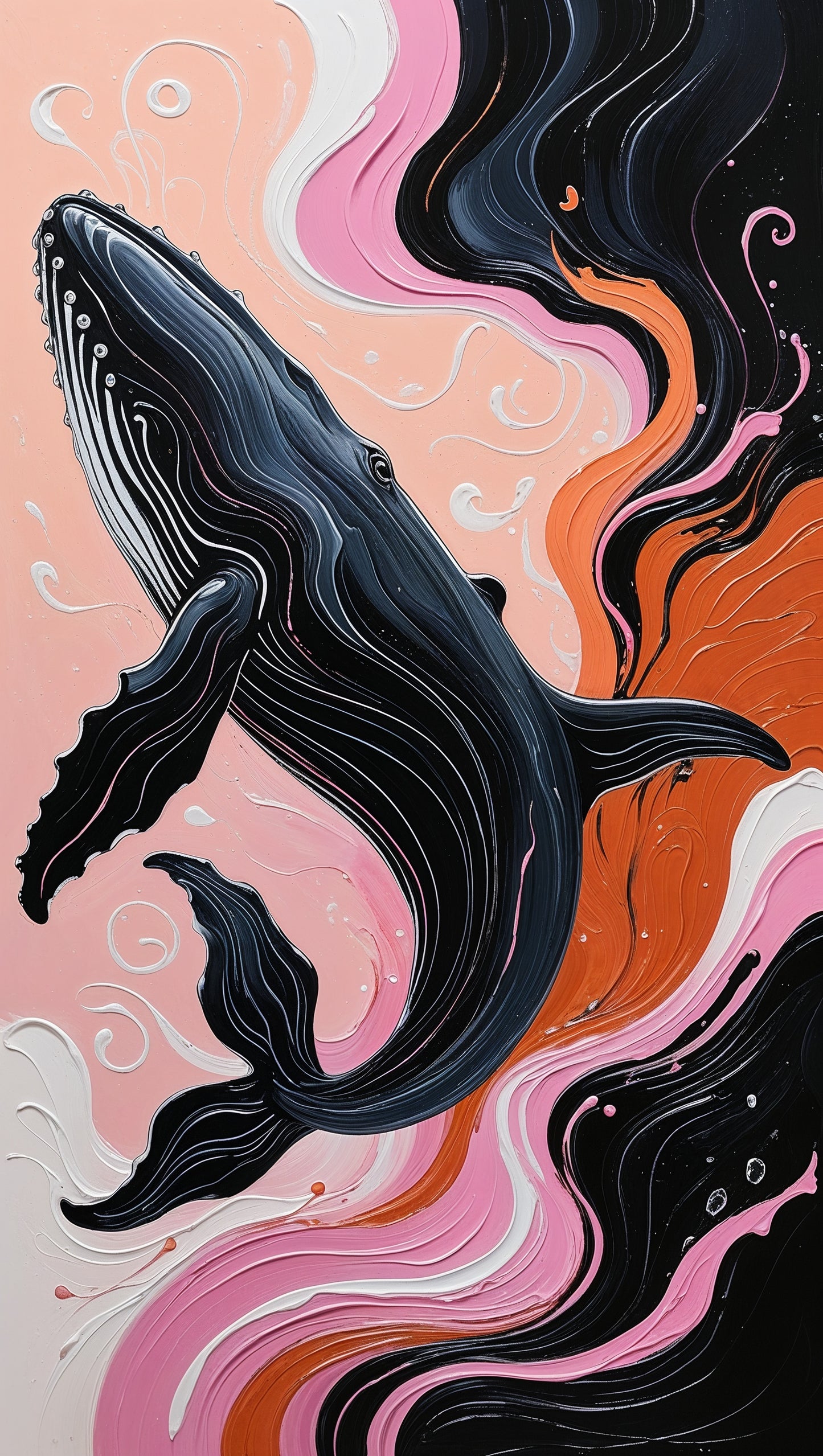 Harmonie des Couleurs Aquatiques : Illustration Baleine
