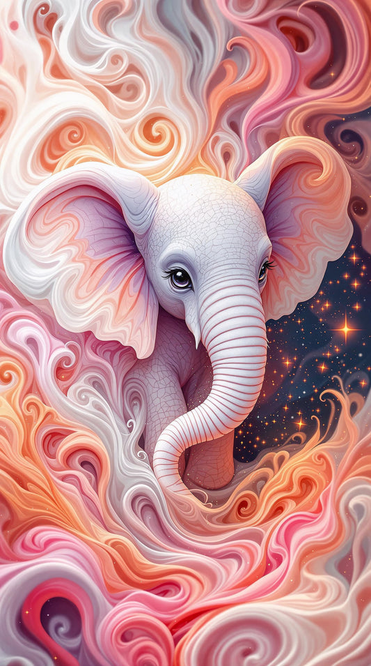 El encanto de un elefante místico: ilustración