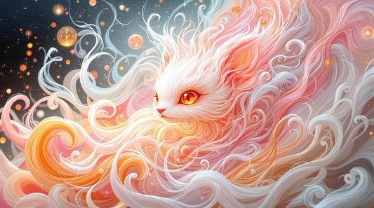 Créature Mystique Féérique en Peinture Abstraite