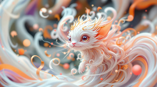 Illustration Fantastique de Créature Mystique Colorée
