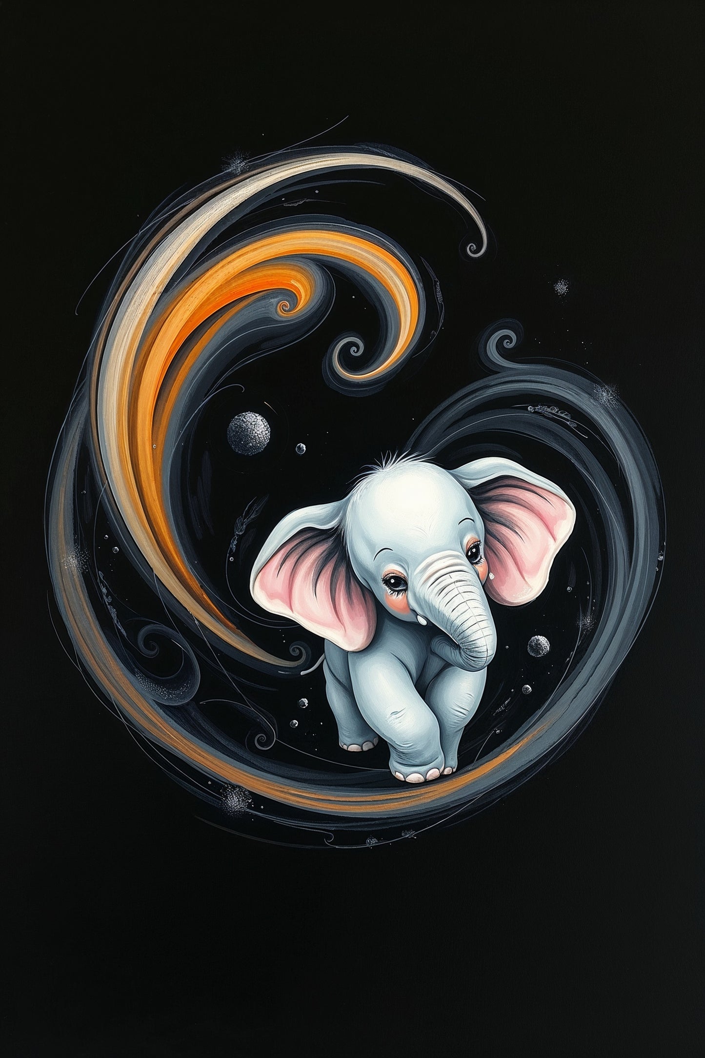Elegance of a Cosmic Elephant: Digital Painting