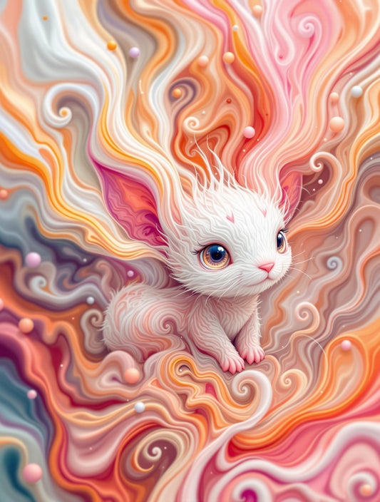 Mystical Creature in Abstract Digital Painting