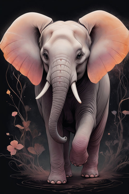 Ilustración: Majestuosidad de un elefante caminando
