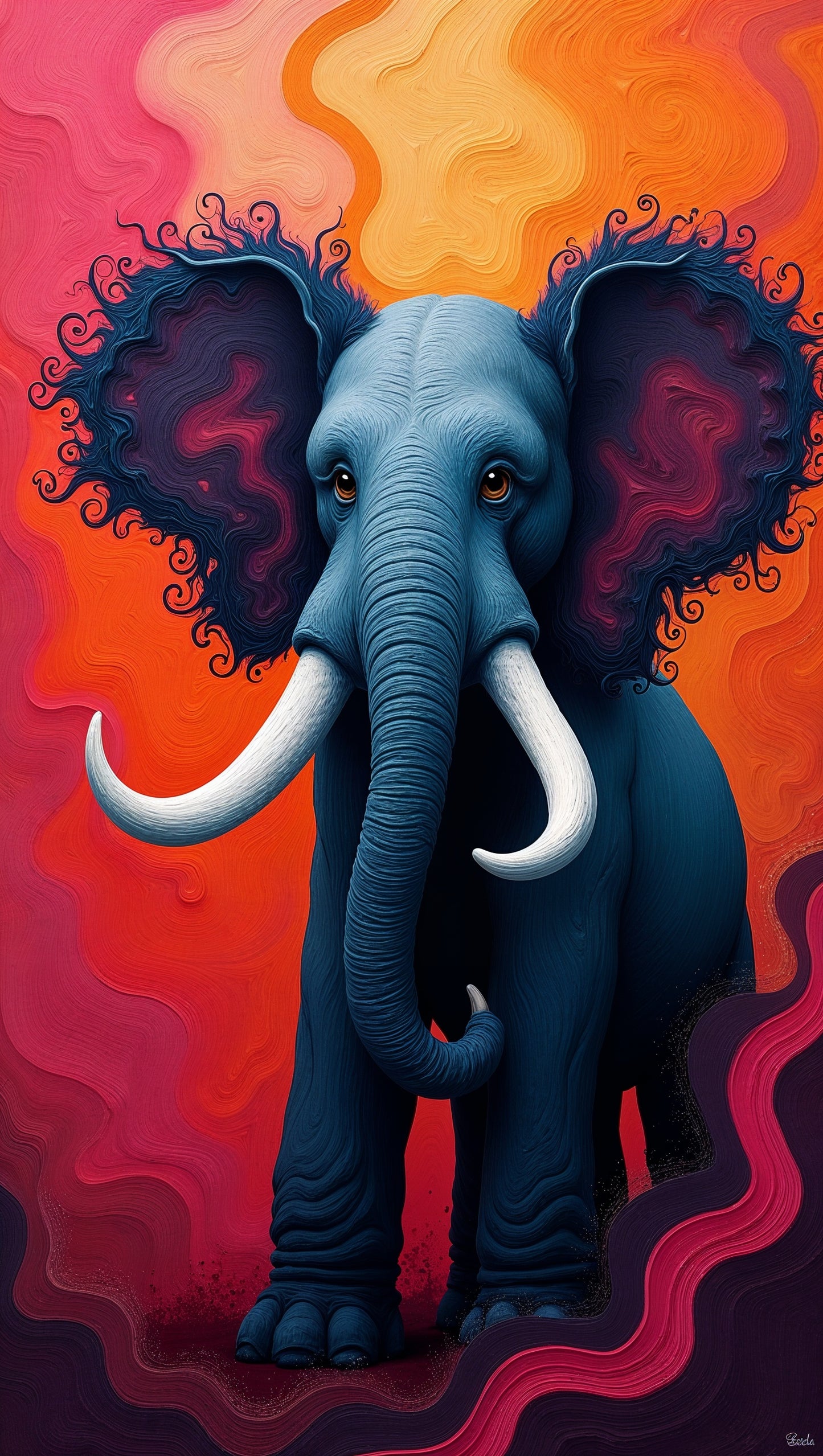 Surreal Elephant with Vaporous Details | Jean-Pierre Prieur - Mystic Art