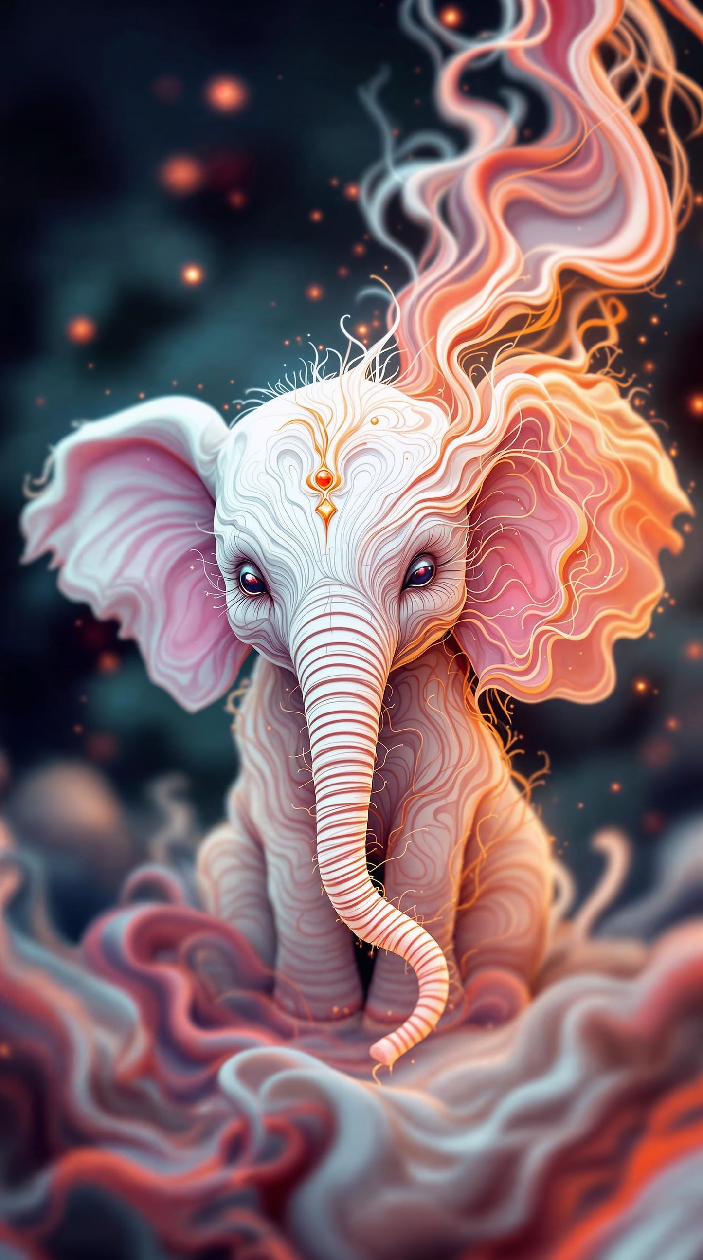 Elegancia mística del elefante: ilustración